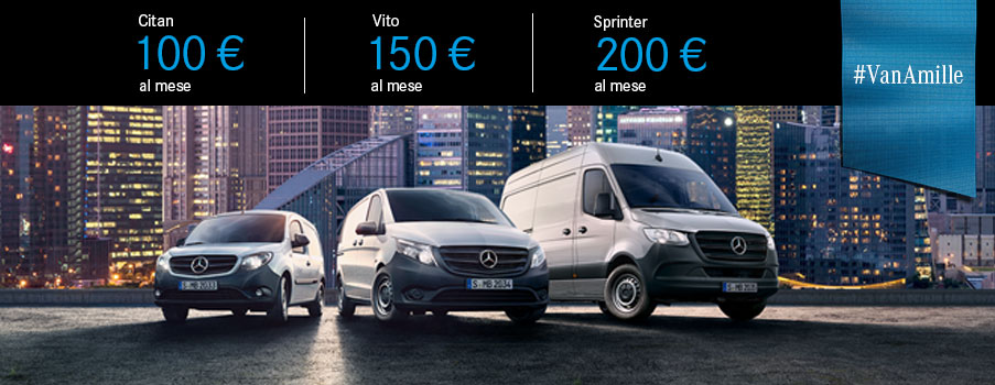 VanAMille, Sprinter, Vito e Citan da 100 € al mese